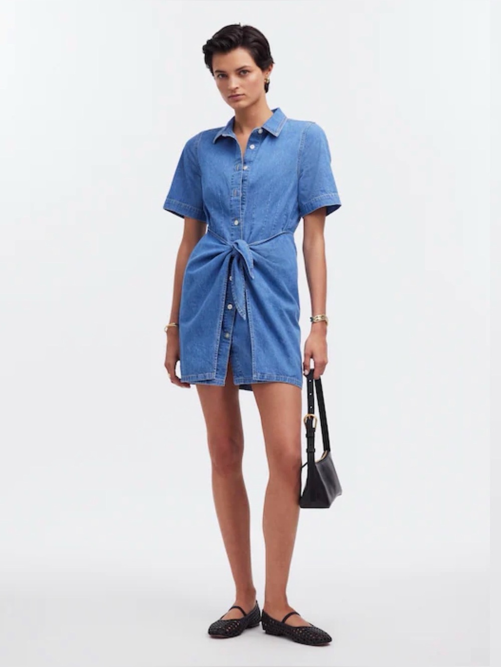 Madewell Denim Overlay Mini Shirtdress (Preloved)